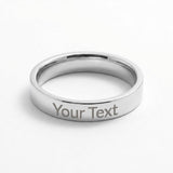 Timeless ring with engraved message for her