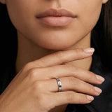 Timeless ring with engraved message for her