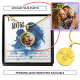 Circular pendant with meaningful message
