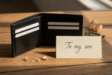 To My Son Promise (Black) – Leather Wallet